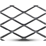 Hot Rolled Black Steel Expanded Metal Mesh Thickness 5.8 mm Width 1.22 m Length 6 m