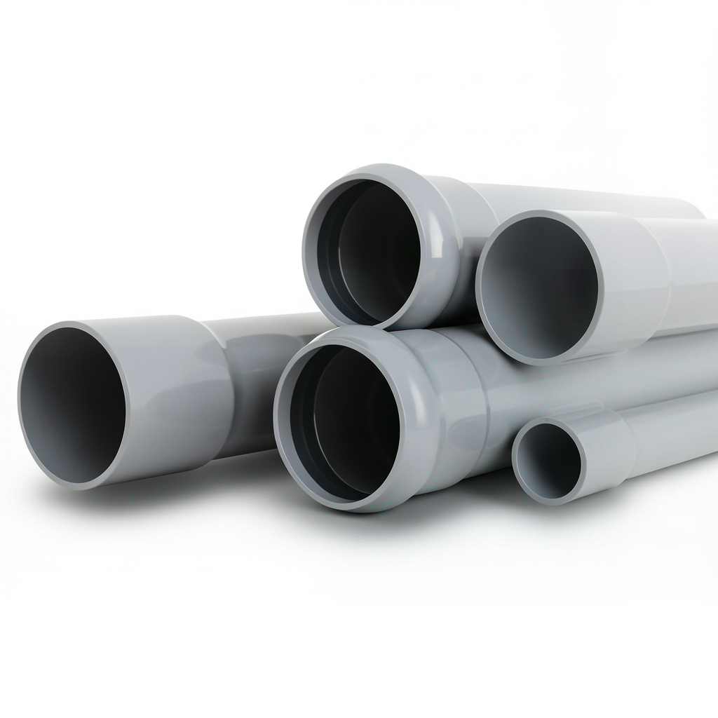 UPVC Pipes Nominal Pressure 16 Bar Outside Diameter 90 mm Thickness 6.7 mm Gray