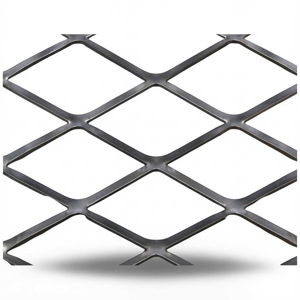 Hot Rolled Black Steel Expanded Metal Mesh Thickness 6 mm Width 1.22 M Length 1 M