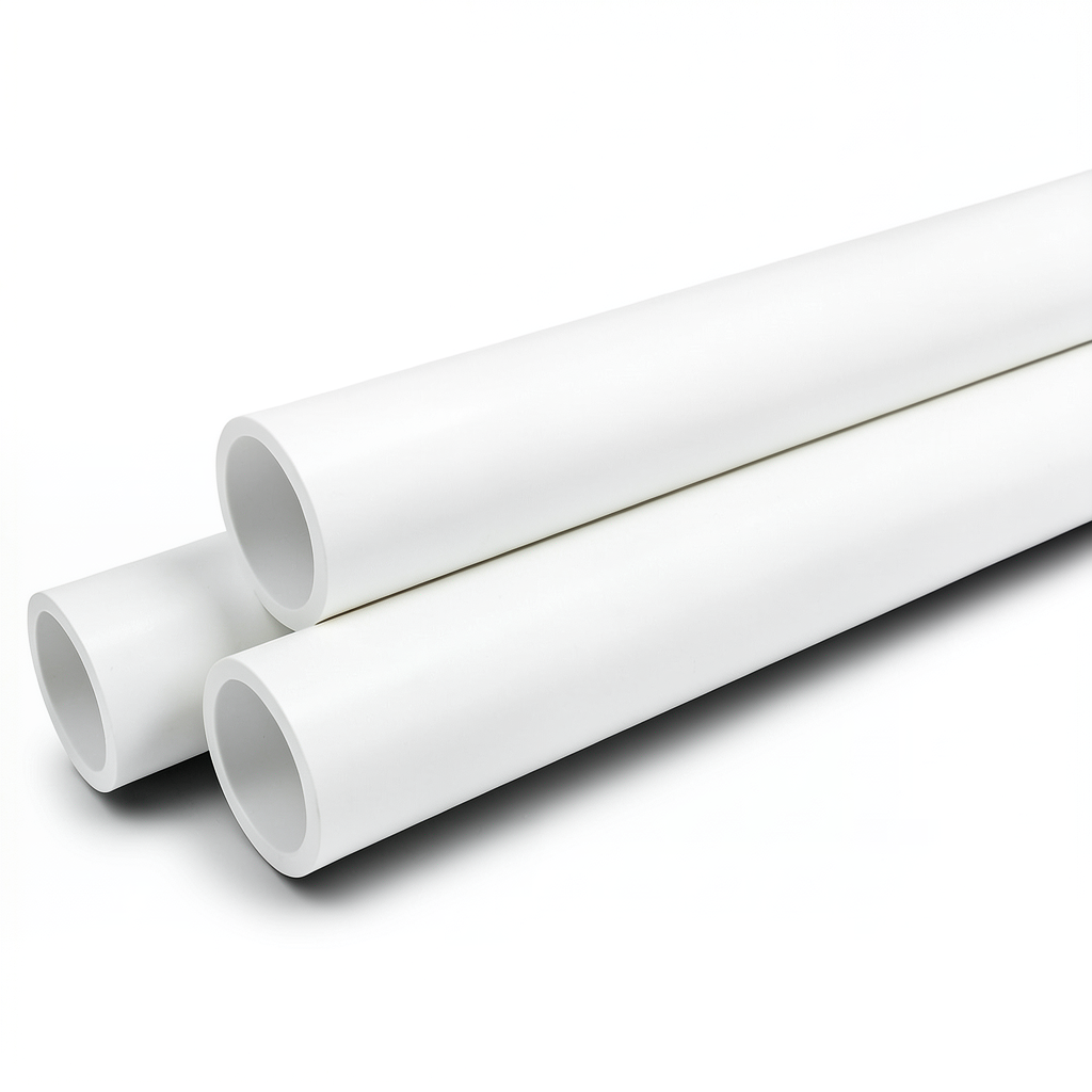 مواسير UPVC ضغط 10 بار قطر خارجي 90 مم سمك 4.3 مم لون أبيض