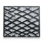 Hot Rolled Steel Expanded Metal Mesh 2.3 mm Thickness 1.22 m Width 1 m Length, Black