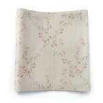 Italian Wallpaper Floral Design Beige Color, Size 10mx0.53m, Model Z66833