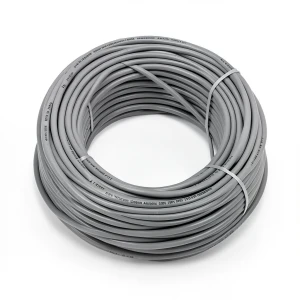 لفة سلك كهرباء امريكي 4 AWG نحاس مجدول عزل PVC رمادي، 600 فولت، طول اللفة 500 قدم | شركة الفنار