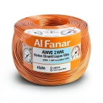 لفة سلك مفرد نحاس مجدول 600 فولت AWM مقاس 2 AWG عزل PVC برتقالي 500 قدم | شركة الفنار