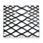 Hot Rolled Black Steel Expanded Metal Mesh 1.5 mm Thickness 1.22 m Width 1 m Length