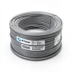سلك امريكي 6 AWG نحاس مجدول معزول PVC رمادي، 600 فولت، طول 500 قدم | شركة الفنار