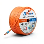 لفة سلك مفرد نحاس مجدول AWM 600 فولت 1/0 AWG عزل PVC برتقالي 500 قدم | شركة الفنار