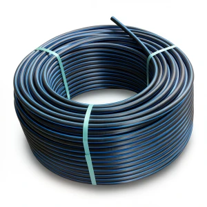HDPE Plastic Coil Pipe PN 16 Bar PE 80 OD 40 mm SDR 9 Black with Blue Stripes
