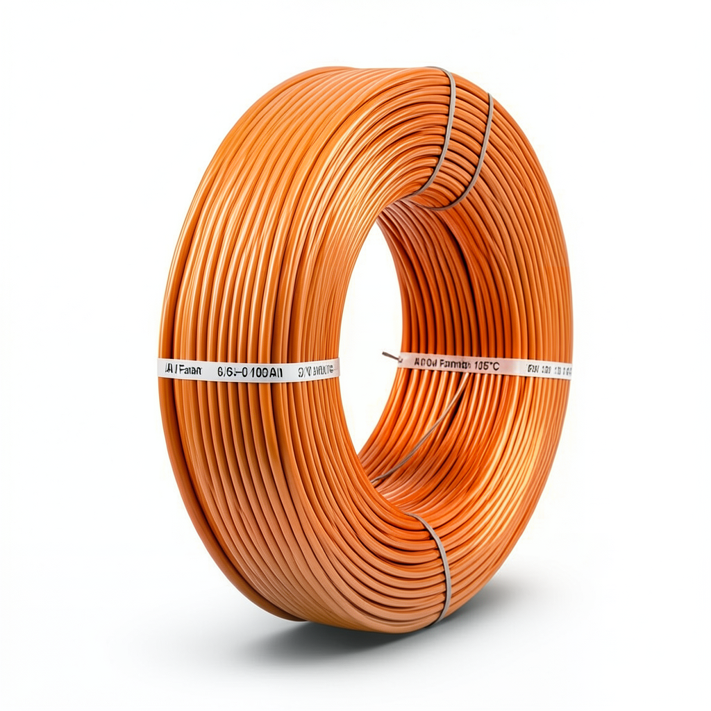 سلك مفرد نحاس مجدول 600 فولت AWM مقاس 2/0 AWG معزول PVC برتقالي 500 قدم | شركة الفنار