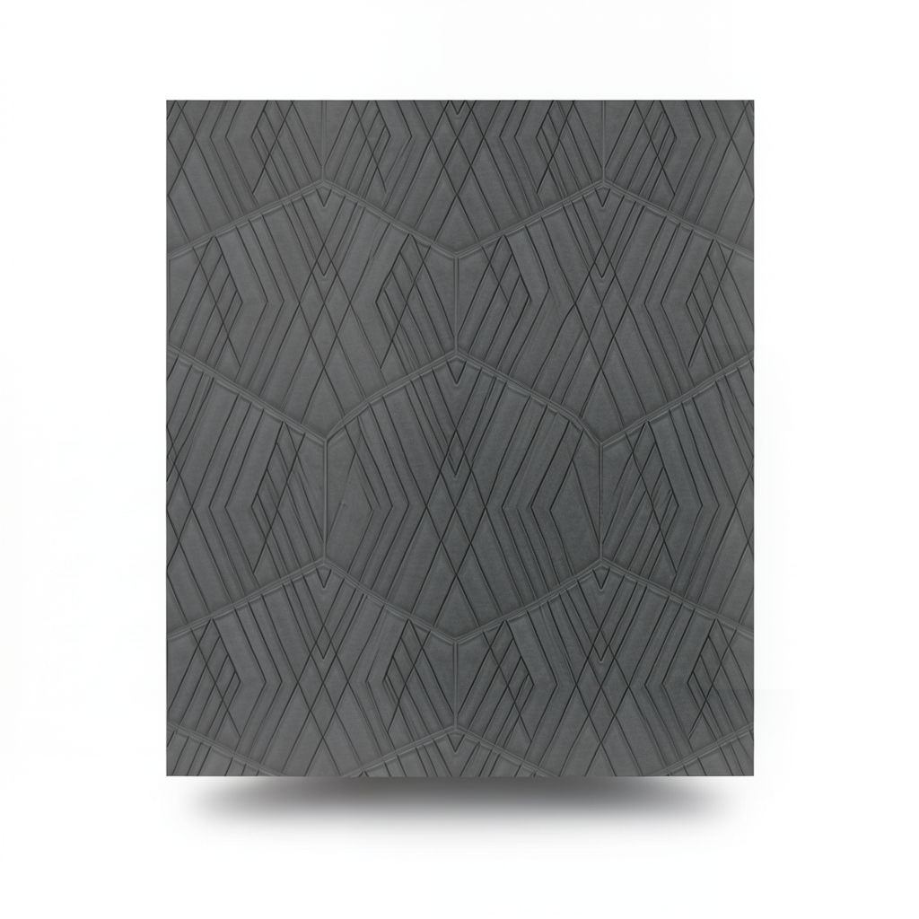 Italian Geometric Wallpaper 10m x 0.73m Dark Grey, Model Z90003