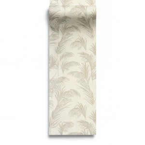 Wall Decoration Leaf-Patterned 10 m x 1.06 m Beige