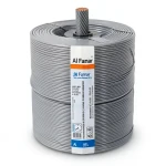 لفة سلك كهرباء امريكي 2 AWG نحاس مجدول عزل PVC رمادي، 600 فولت، طول 500 قدم | شركة الفنار