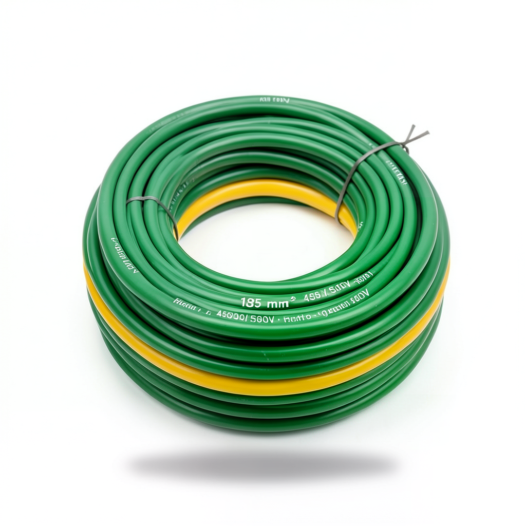 لفة سلك 185 مم2 450/750 جهد أخضر/أصفر مرن، موصل نحاس، عزل PVC مقاوم للحرارة | شركة الفنار