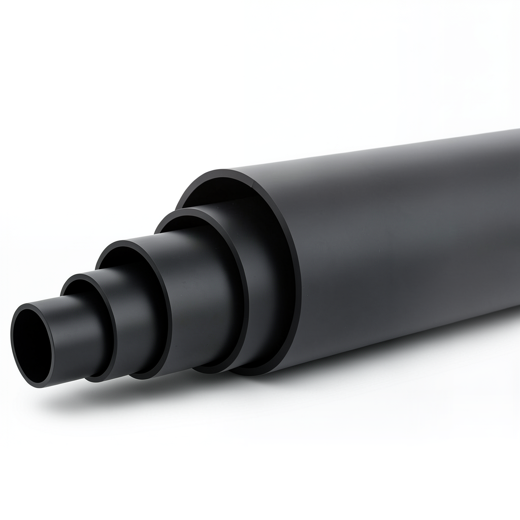 HDPE Plastic Pipe Nominal Pressure 4 Bar PE 80 OD 355 mm SDR 26 Black