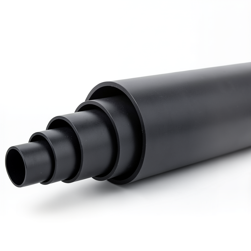HDPE Polyethylene Plastic Pipe PN 4 Bar PE 80 400 mm SDR 26 Black