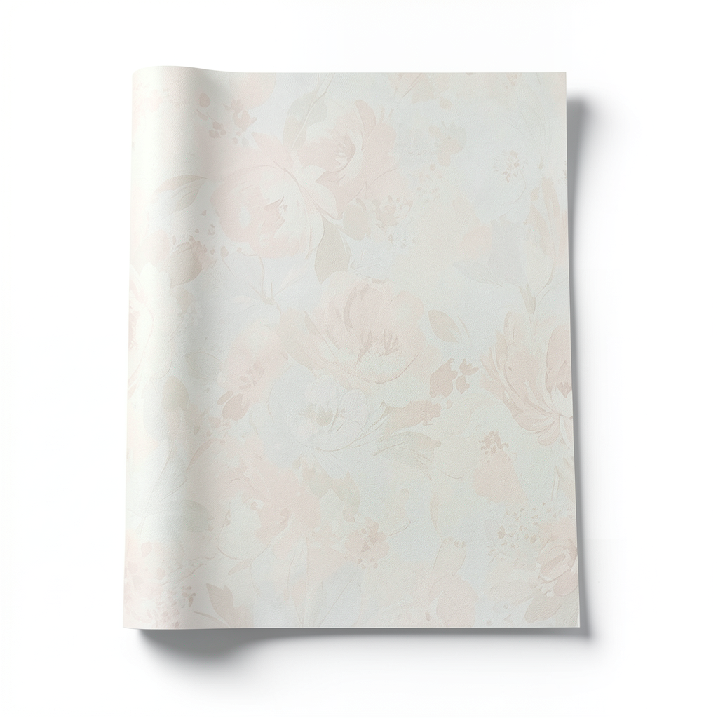 Italian Wallpaper Floral Design Pale Beige, Size 10mx0.53m