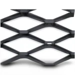 Hot Rolled Steel Expanded Metal Mesh 2.7 mm Thickness 1.22x2 m Black