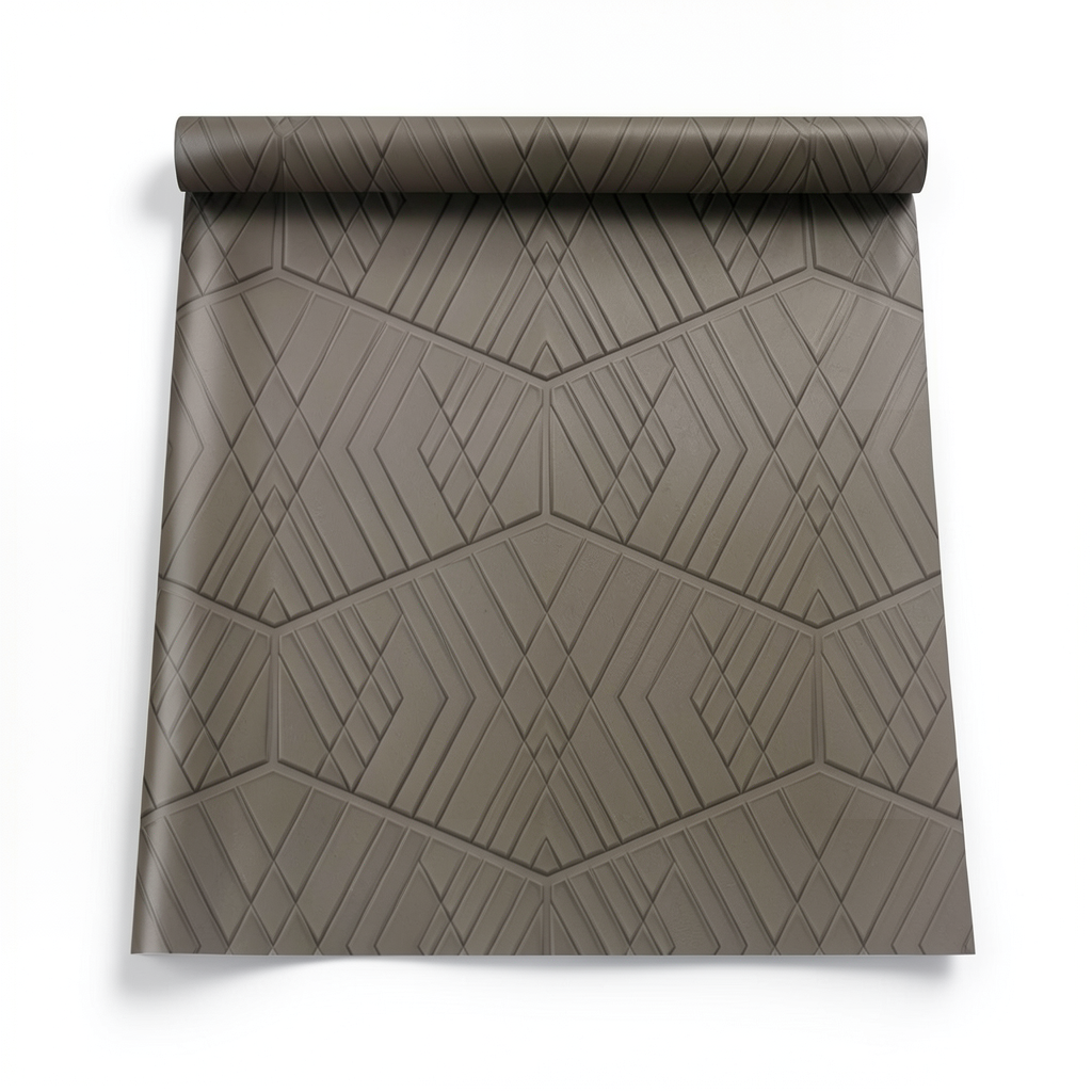 Italian Wallpaper Geometric Design 10m x 0.73m Dark Beige