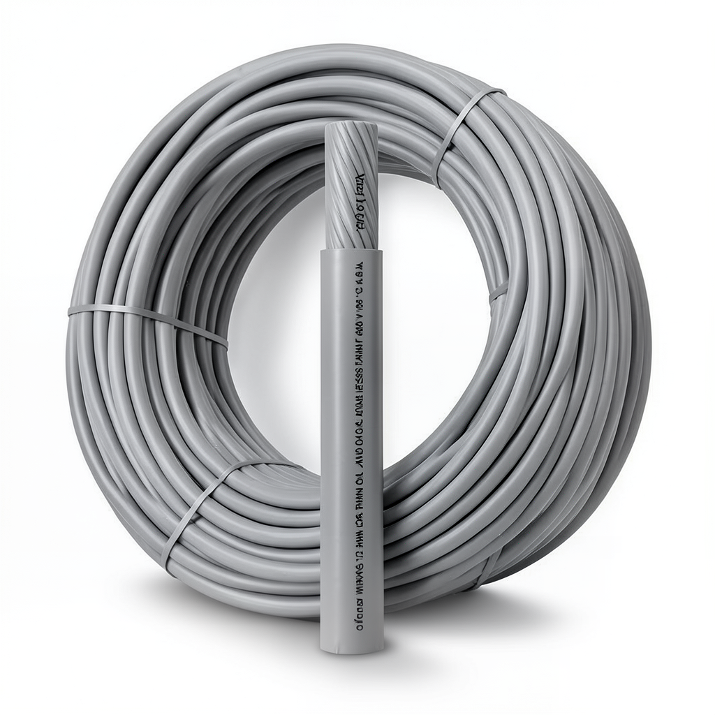 لفة سلك امريكي 16 AWG نحاس مجدول 600 فولت عزل PVC رمادي 2500 قدم | شركة الفنار