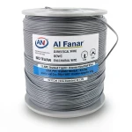 لفة سلك كهرباء امريكي 12 AWG نحاس مجدول عزل PVC رمادي، 600 فولت، 500 قدم | شركة الفنار