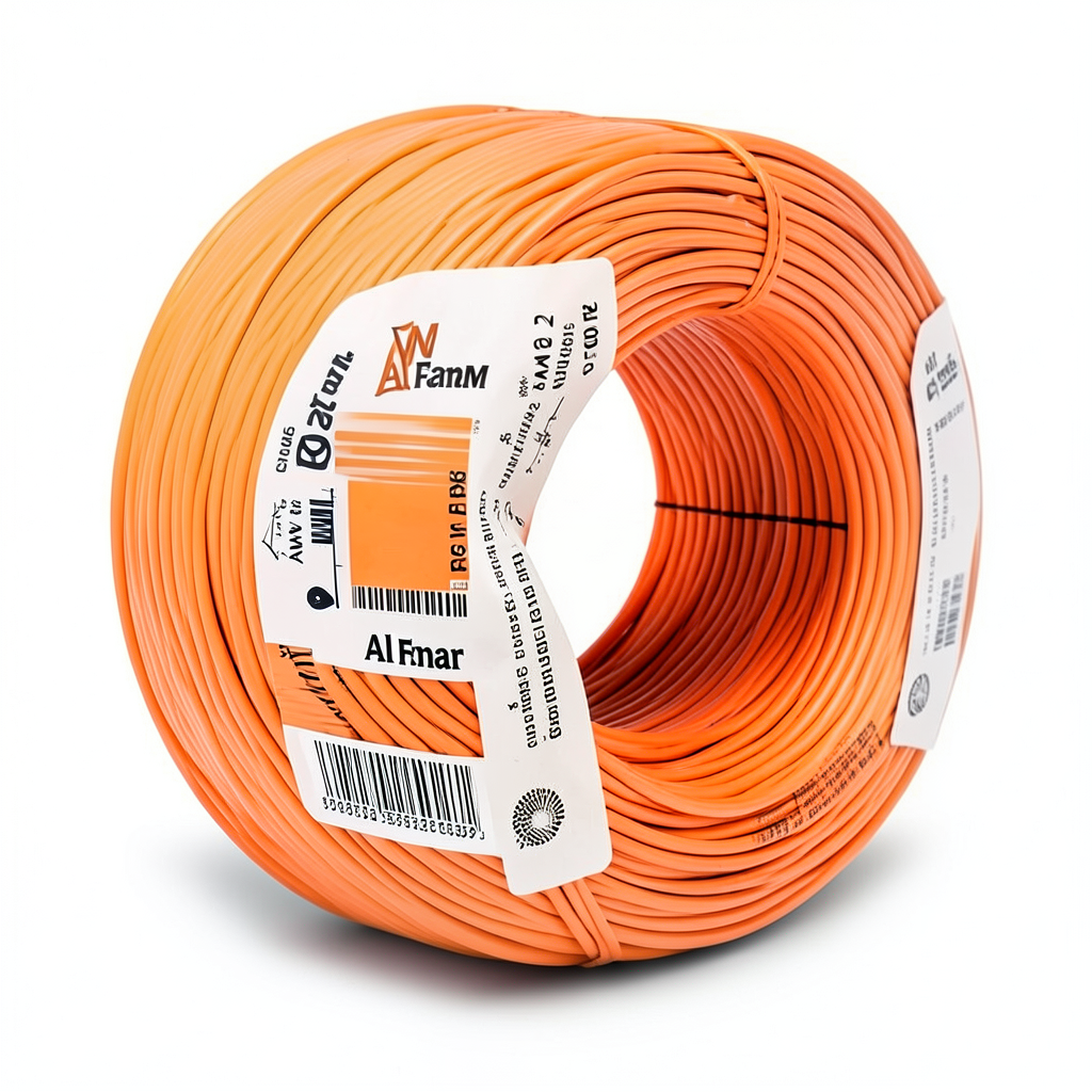 AWM Single Core Stranded Copper Wire 600V 2 AWG PVC Insulation Orange 500ft | Al Fanar