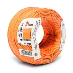 لفة سلك مفرد نحاس مجدول 600 فولت AWM مقاس 2 AWG عزل PVC برتقالي 500 قدم | شركة الفنار