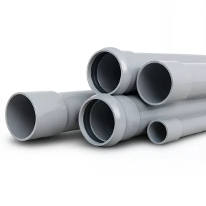 UPVC Pipes Nominal Pressure 16 Bar Outer Diameter 400 mm Thickness 29.7 mm Gray