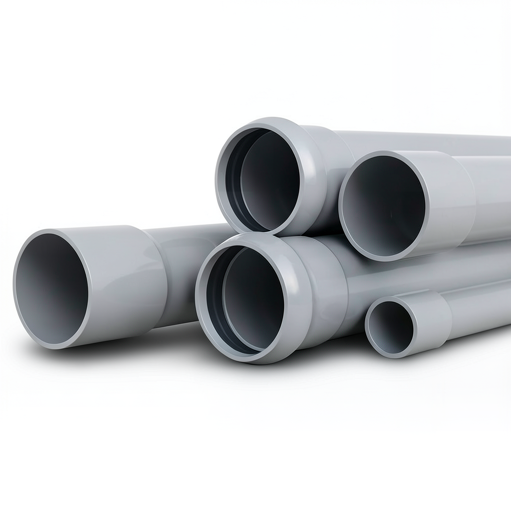 UPVC Pipes Nominal Pressure 16 Bar Outer Diameter 400 mm Thickness 29.7 mm Gray
