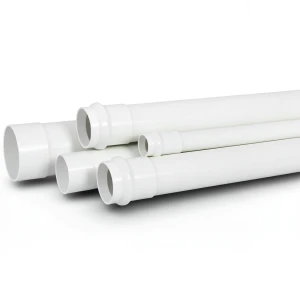 UPVC Plastic Pipe for Sewerage Systems 75 mm OD 3.5 mm Thick White