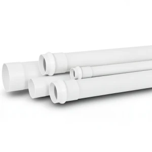 UPVC Pipe for Sewerage Systems Outside Diameter 80 mm Thickness 3.5 mm White Color
