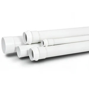 أنابيب بلاستيك UPVC لأنظمة الصرف الصحي مقاس 82 مم سمك 3.5 ملم لون أبيض