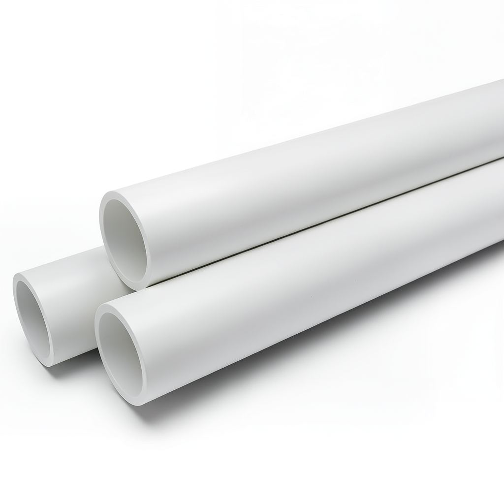 مواسير UPVC ضغط 6 بار قطر خارجي 50 مم سمك 1.8 مم لون أبيض