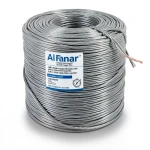 لفة سلك كهرباء امريكي 2 AWG نحاس مجدول عزل PVC رمادي، 600 فولت، طول 500 قدم | شركة الفنار