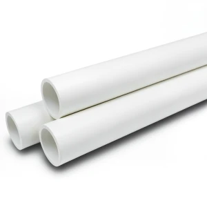 مواسير UPVC ضغط 10 بار قطر خارجي 200 مم سمك 9.6 مم لون أبيض