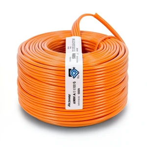 لفة سلك مفرد نحاس مجدول AWM 600 فولت 1/0 AWG عزل PVC برتقالي 500 قدم | شركة الفنار