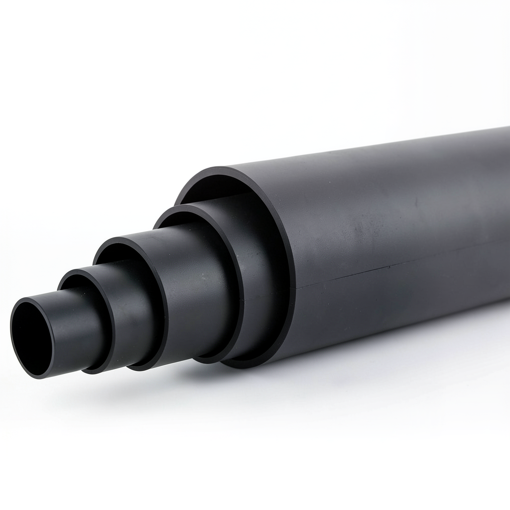 مواسير بلاستيك HDPE ضغط 3.1 بار PE 80 قطر خارجي 560 مم SDR 33 لون أسود