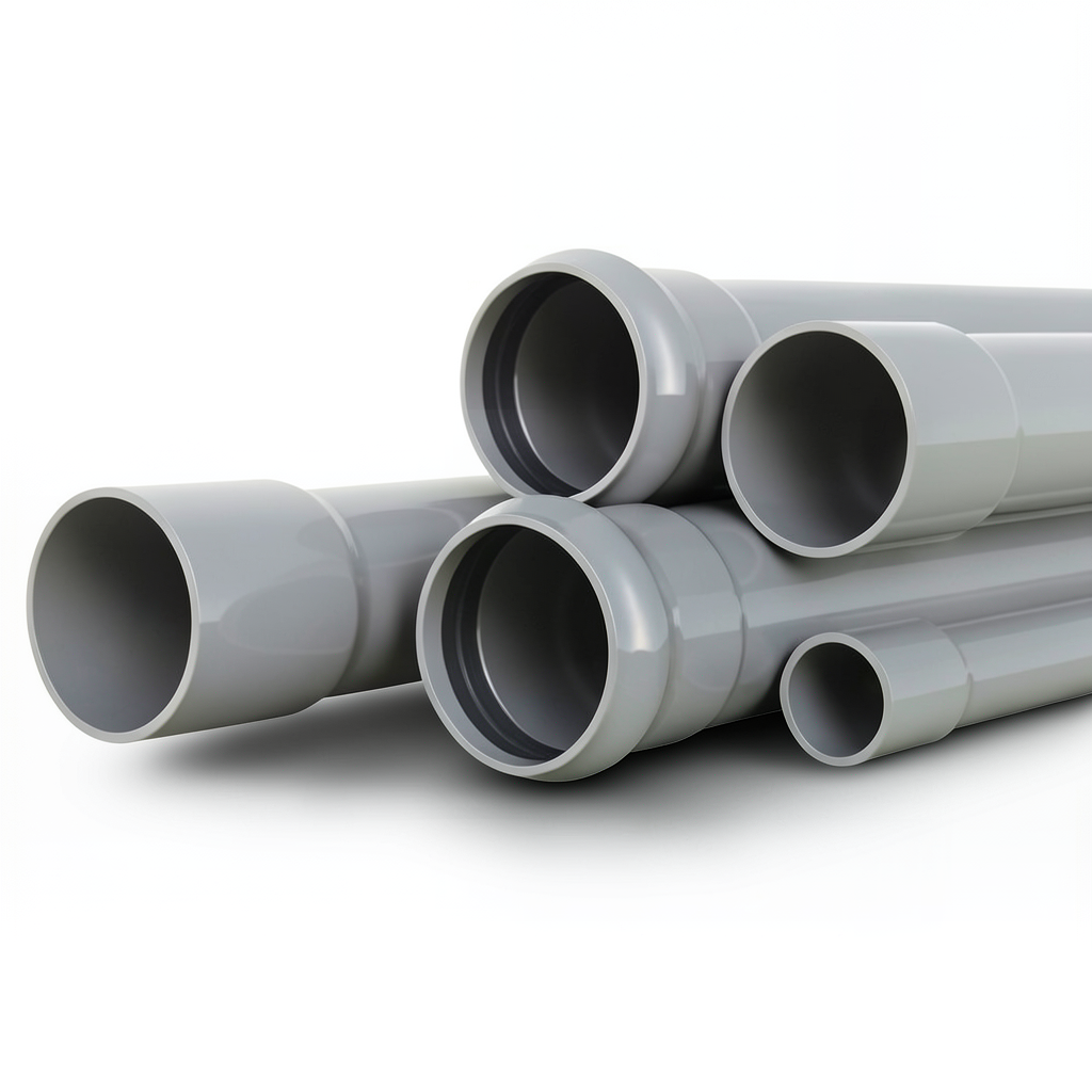 UPVC Pipes Nominal Pressure 10 Bar Outer Diameter 315 mm Thickness 15.0 mm Gray