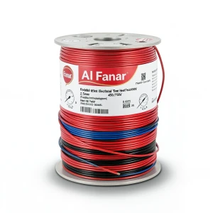 لفة سلك كهرباء نحاس مرن 2.5 ملم عزل PVC مقاوم للحرارة 450/750 فولت، طول 100 ياردة | شركة الفنار