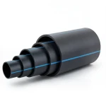 أنابيب HDPE ضغط اسمي 6 بار PE 80 قطر خارجي 225 مم SDR 17.6 لون أسود