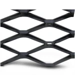 Hot Rolled Black Steel Expanded Metal Mesh Bahri 3.8 mm Thickness 1.22m Width 2m Length