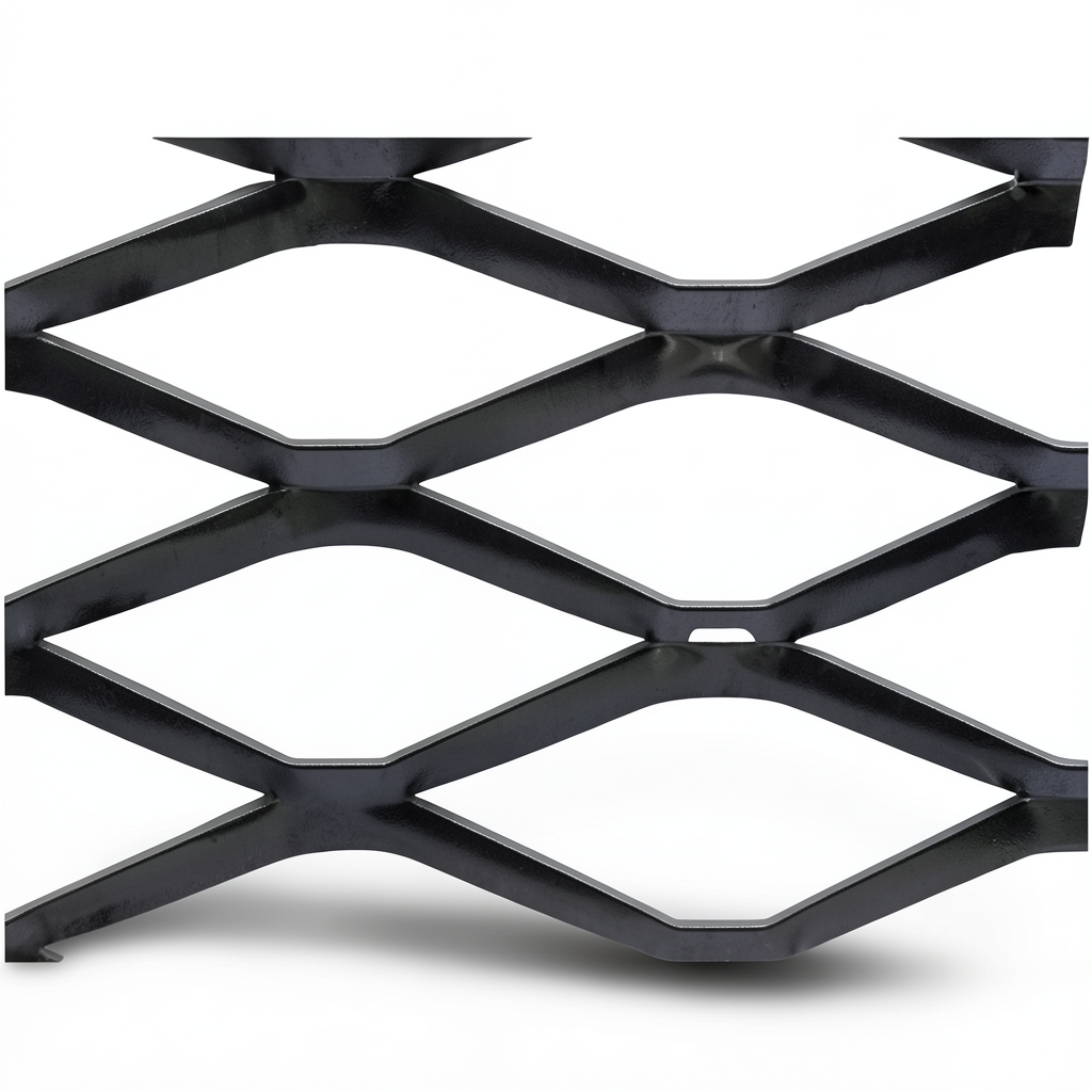Hot Rolled Black Steel Expanded Metal Mesh Bahri 3.8 mm Thickness 1.22m Width 2m Length