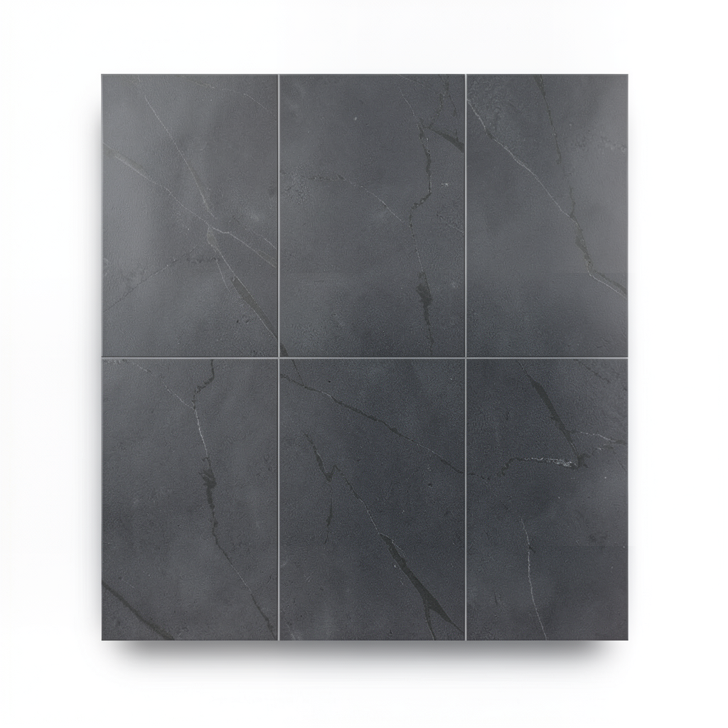 ارضيات بورسلان ارتفاع 0.88 سم، 120x60 سم، لون رمادي داكن