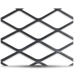 Hot Rolled Steel Expanded Metal Mesh 1.2 mm Thickness 2.44 m Width 4 m Length, Black