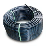 لفة أنابيب بلاستيك بولي ايثيلين عالي الكثافة ضغط 6.3 بار PE 100، قطر خارجي 160 مم، SDR 26 لون أسود مع خط أزرق