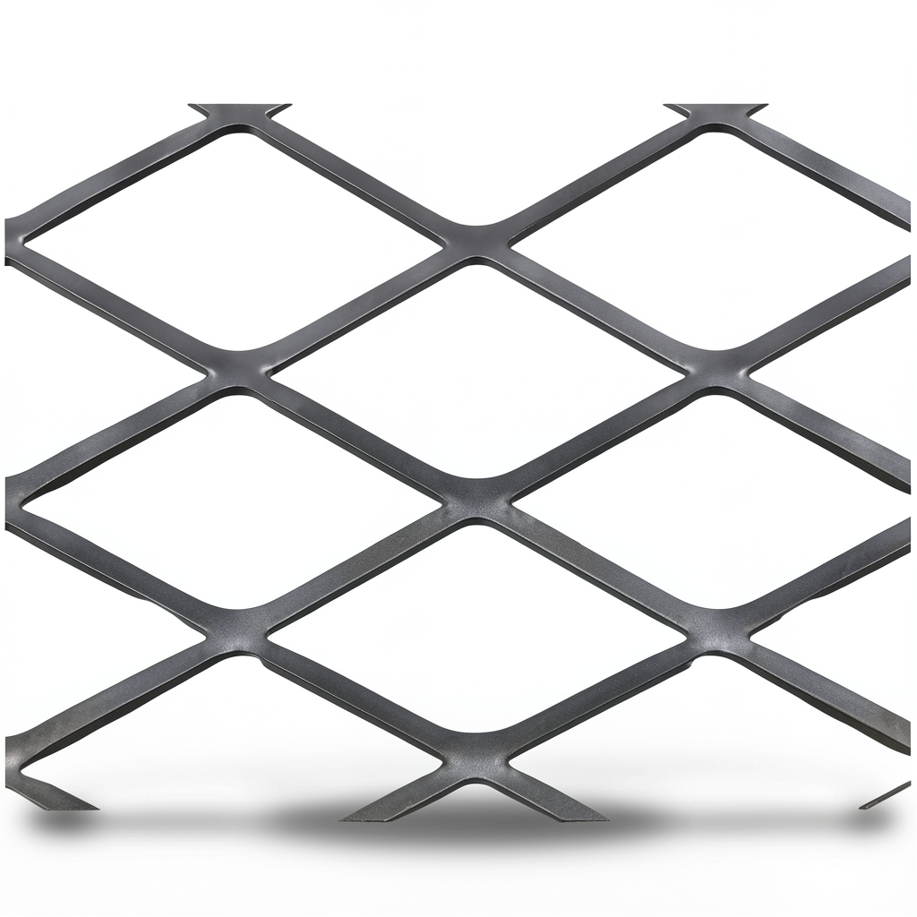 Hot Rolled Black Steel Expanded Metal Mesh Thickness 1.2 mm Width 2.44 m Length 1 m