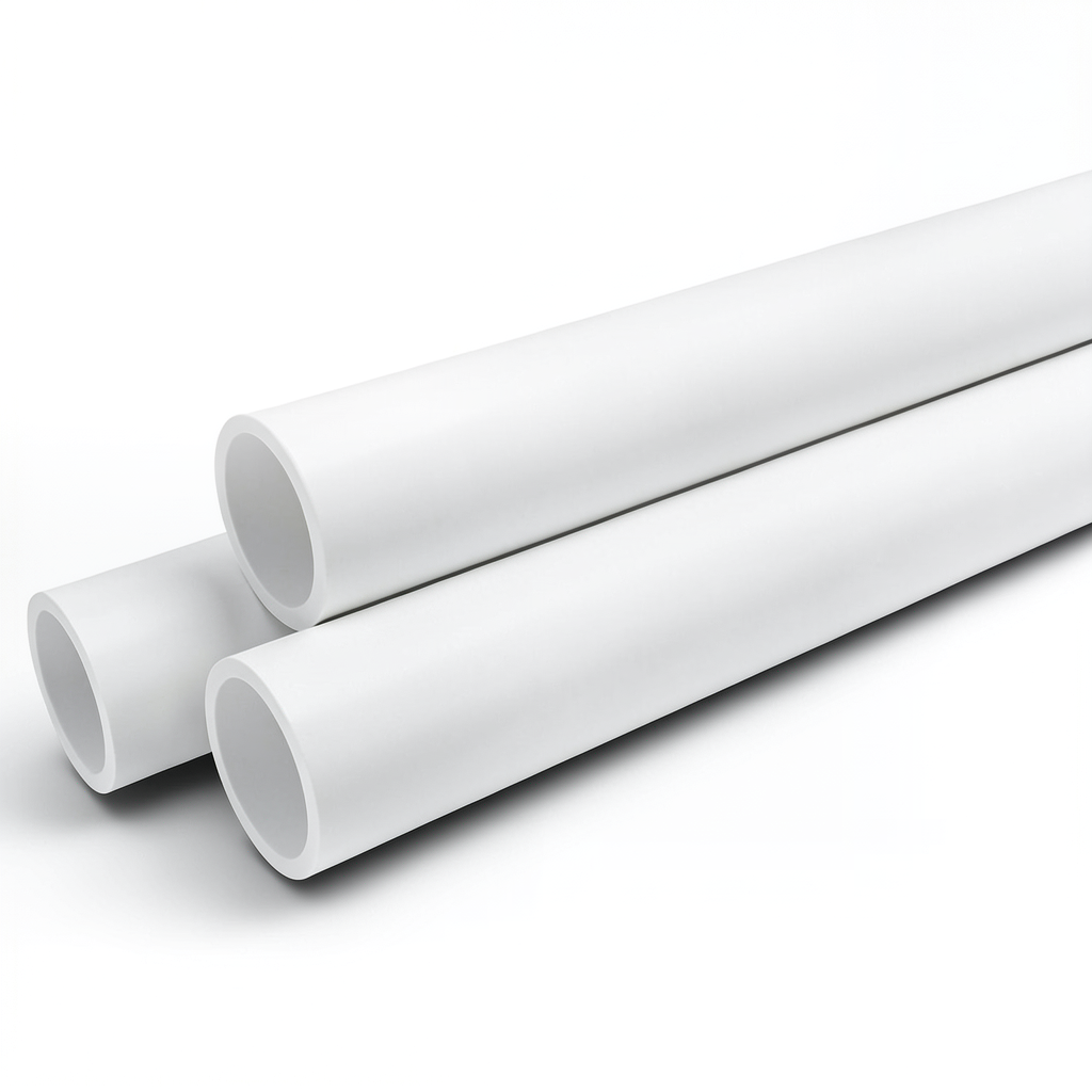 UPVC Pipes Nominal Pressure 6 Bar Outer Diameter 200 mm Thickness 5.9 mm White