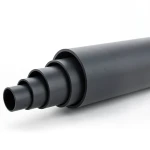 مواسير بلاستيك HDPE ضغط 4 بار PE 80، قطر خارجي 630 مم SDR 26، لون أسود