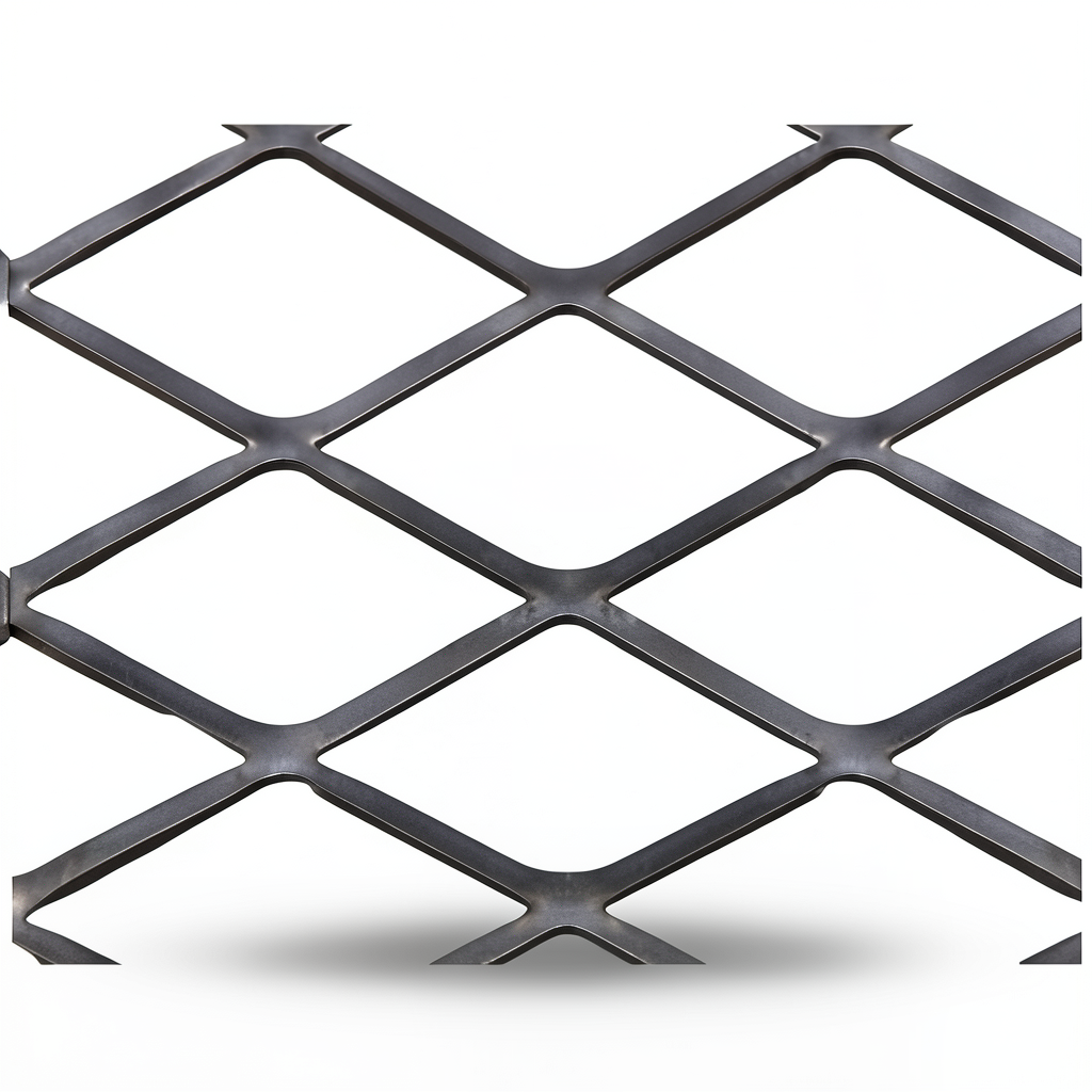 Hot Rolled Black Steel Expanded Metal Mesh Thickness 1.4 mm Width 2.44 M Length 7 M