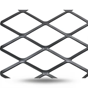 Hot Rolled Black Steel Expanded Metal Mesh 1.5 mm Thickness, 2.44x5 m