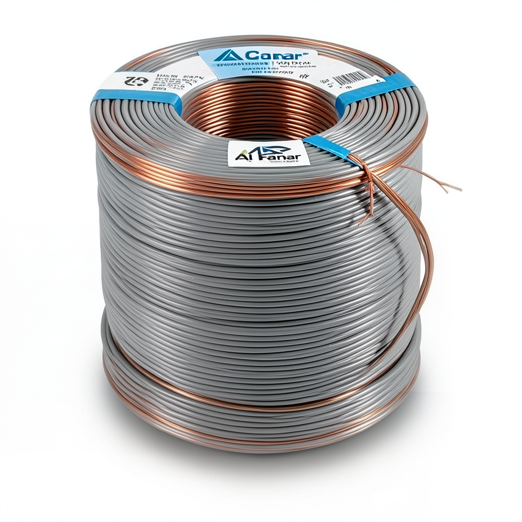 سلك كهرباء امريكي 1/0 AWG نحاس مجدول 600 فولت عزل PVC رمادي، طول 500 قدم | شركة الفنار